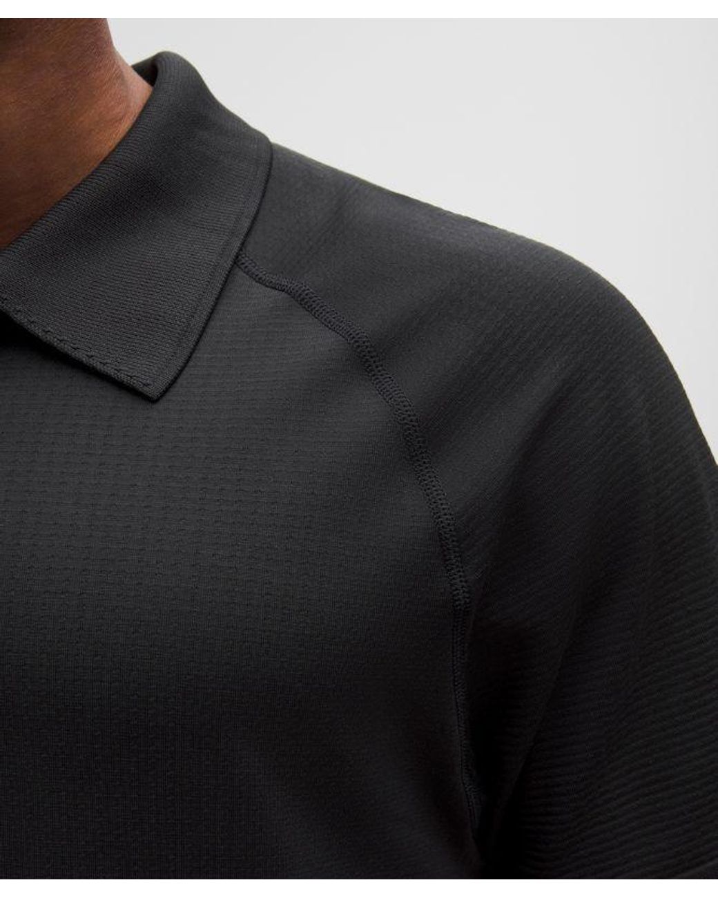 lululemon athletica Black Metal Vent Tech Polo Shirt for men