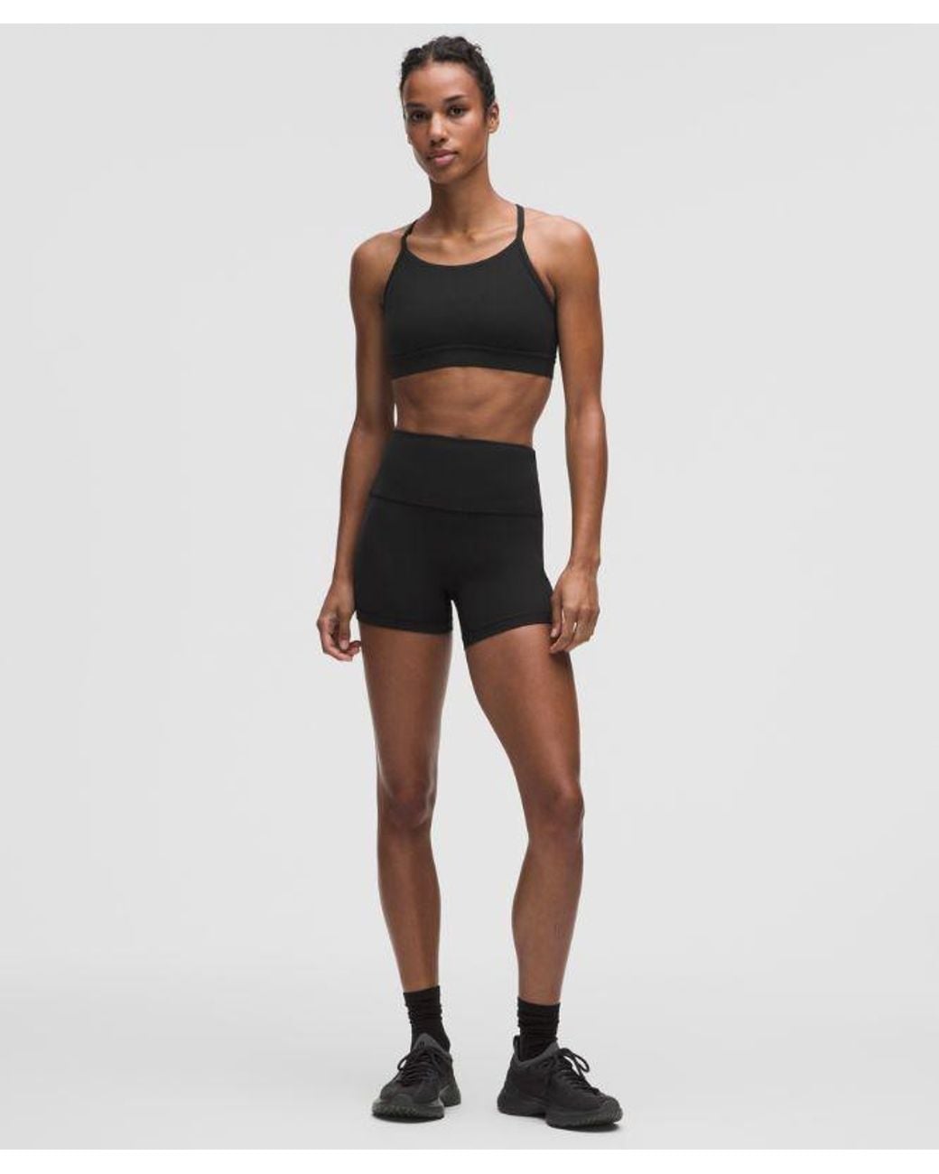 lululemon athletica Black Flow Y Mid-Support Bra
