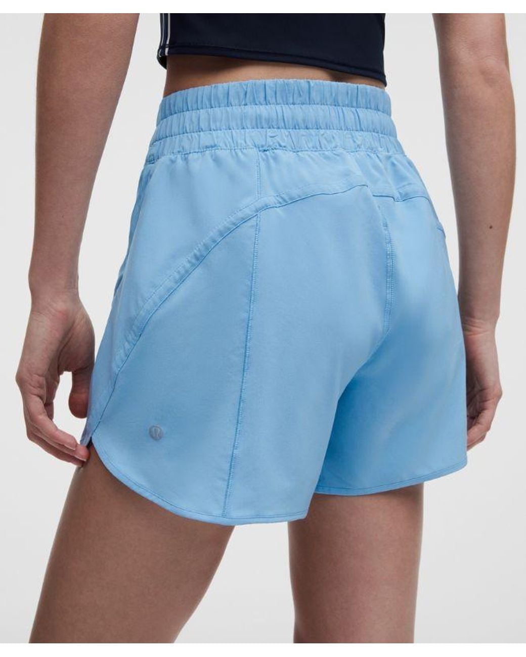 lululemon athletica Blue – Track That High-Rise Lined Shorts – 5" – – Size 4