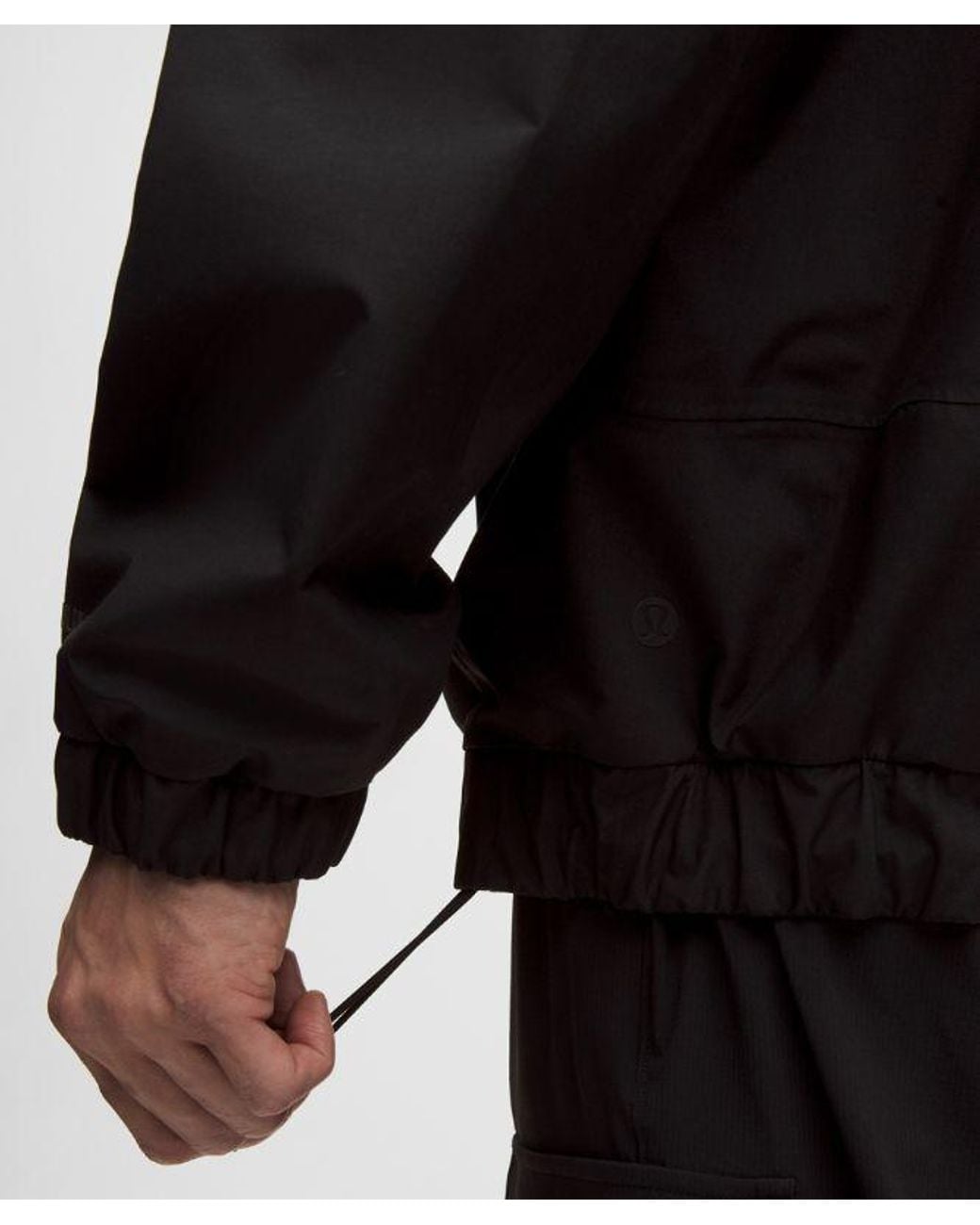 lululemon athletica Black Waterproof Cinch-Hem Jacket for men