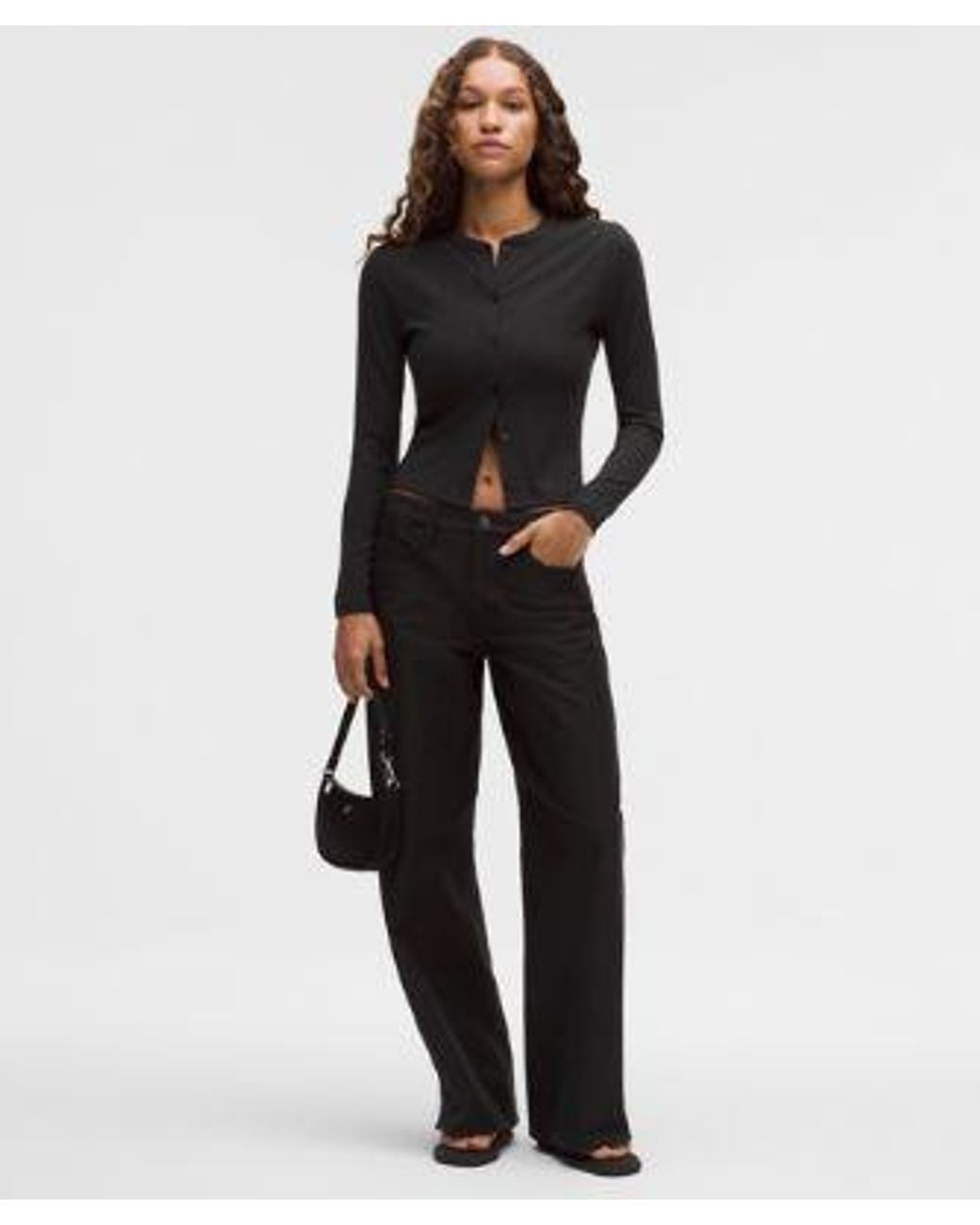 lululemon athletica Black Hold Tight Micro-Rib Cardigan