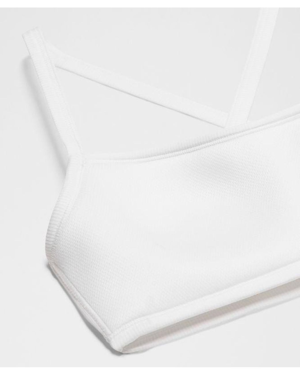 lululemon athletica White – Like A Cloud Sports Bra B/C Cup Contrast Trim – – Size 14