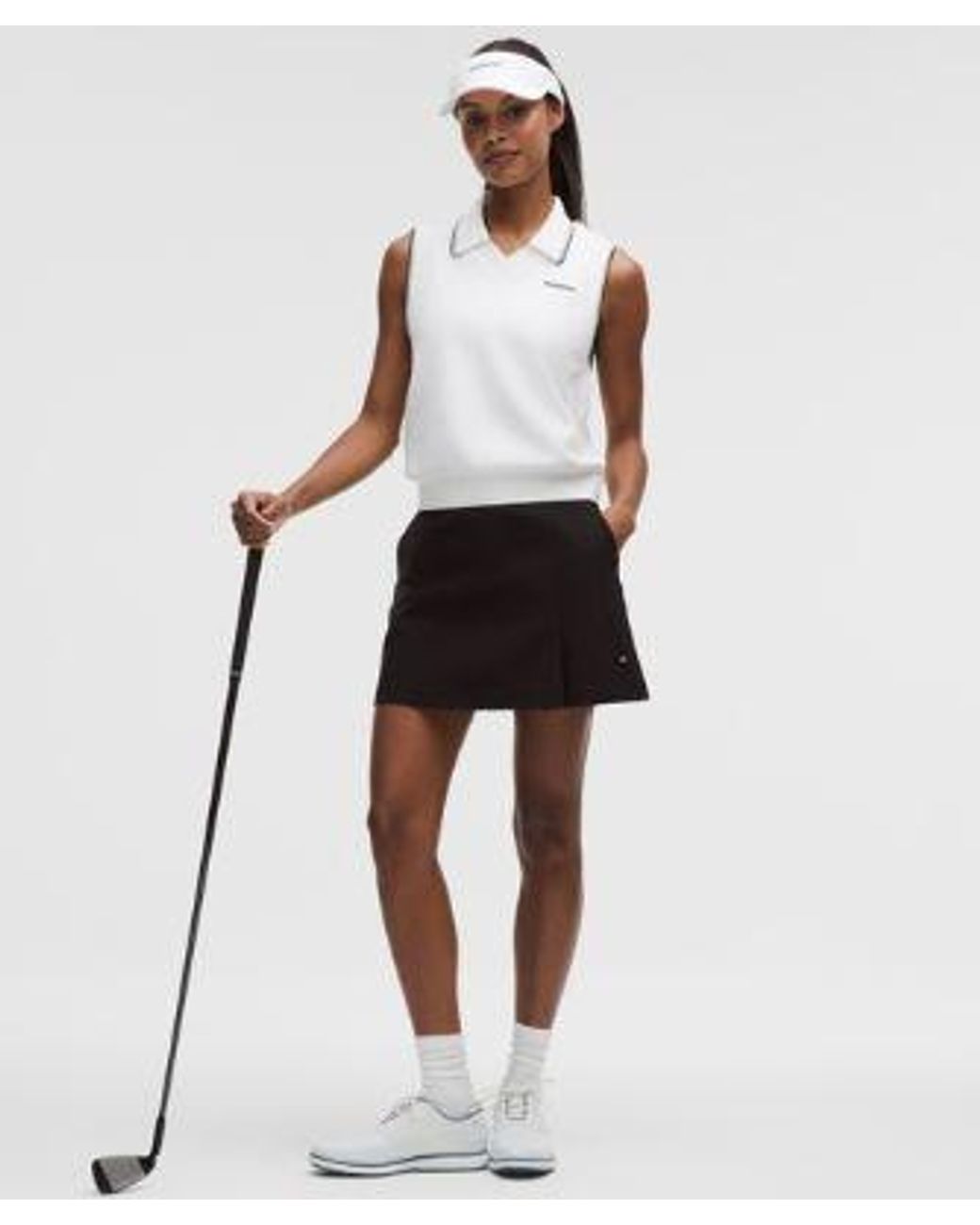 lululemon athletica White – Golf Vest – Cotton-Blend – – Size Medium