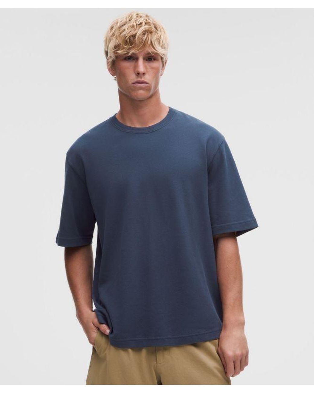 lululemon athletica Blue Pique Performer Relaxed T-Shirt for men