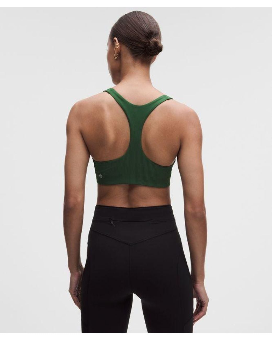 lululemon athletica Green – All-Time Hero Ribbed Sports Bra Medium Support, B/C Cup – – Size Small