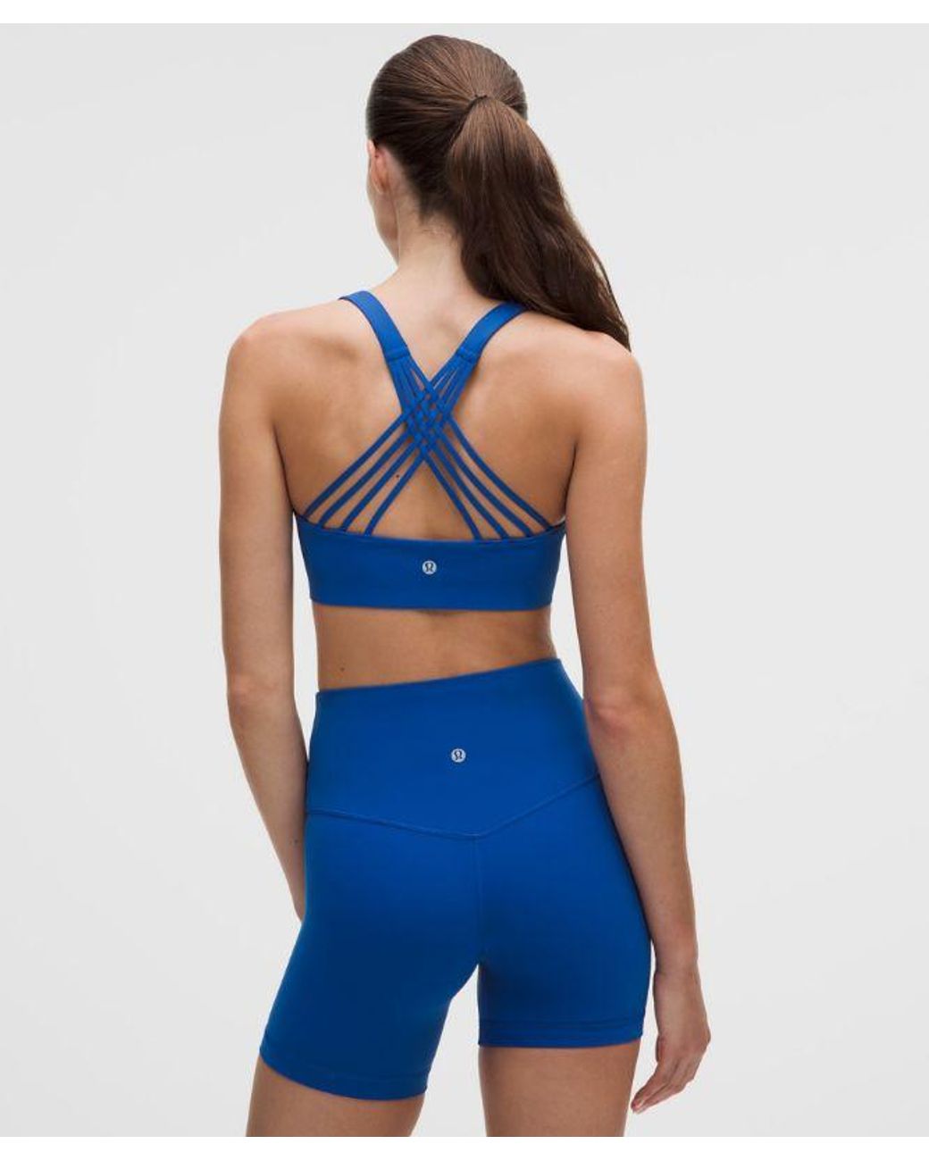 lululemon athletica Blue Flexyflex Strappy Yoga Bra
