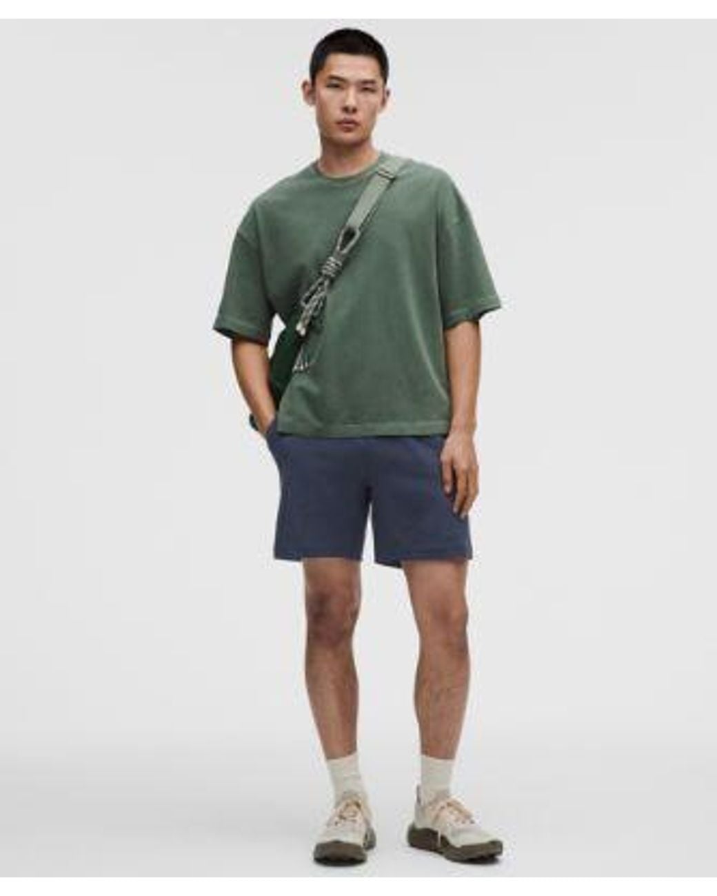 lululemon athletica Green – Pique Performer Relaxed Shorts – 7" – – Size Large for men
