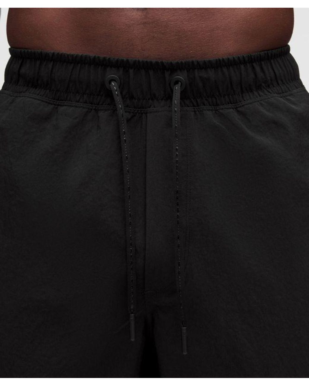 lululemon athletica Black – Crinkle Nylon Swim Shorts Linerless – 7" – – Size Large for men