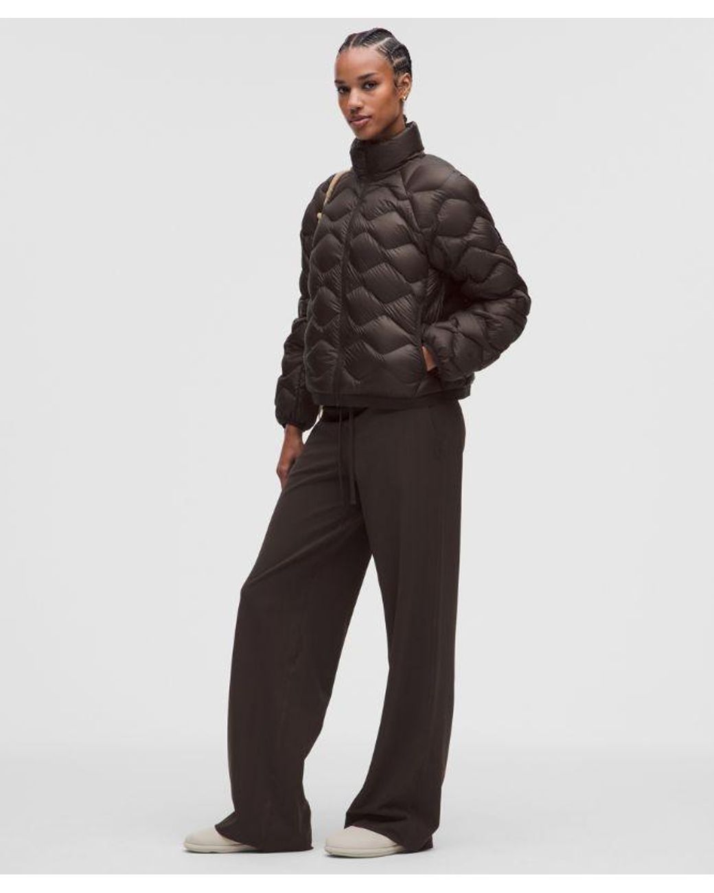 lululemon athletica Brown Featherweight 900-Down-Fill Quilted Jacket