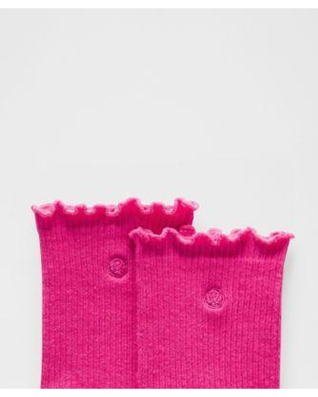 lululemon athletica Pink Lettuce Edge Quarter Socks