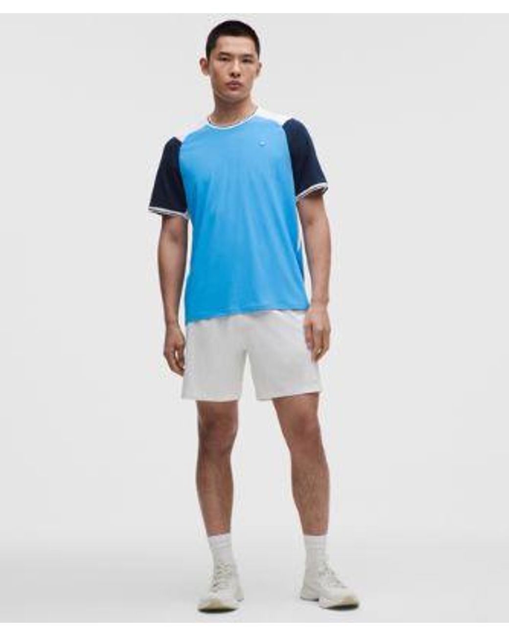 lululemon athletica Blue Uv-Protective Textured Mesh Tennis Shirt for men