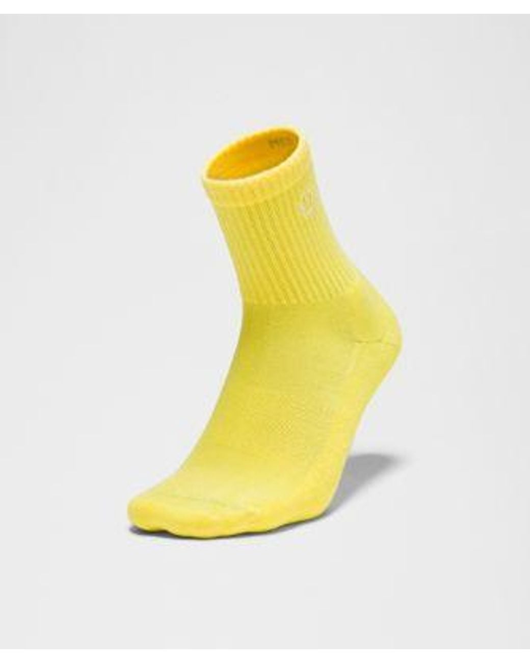 lululemon athletica Yellow – Daily Essential Quarter Socks – – Size Large