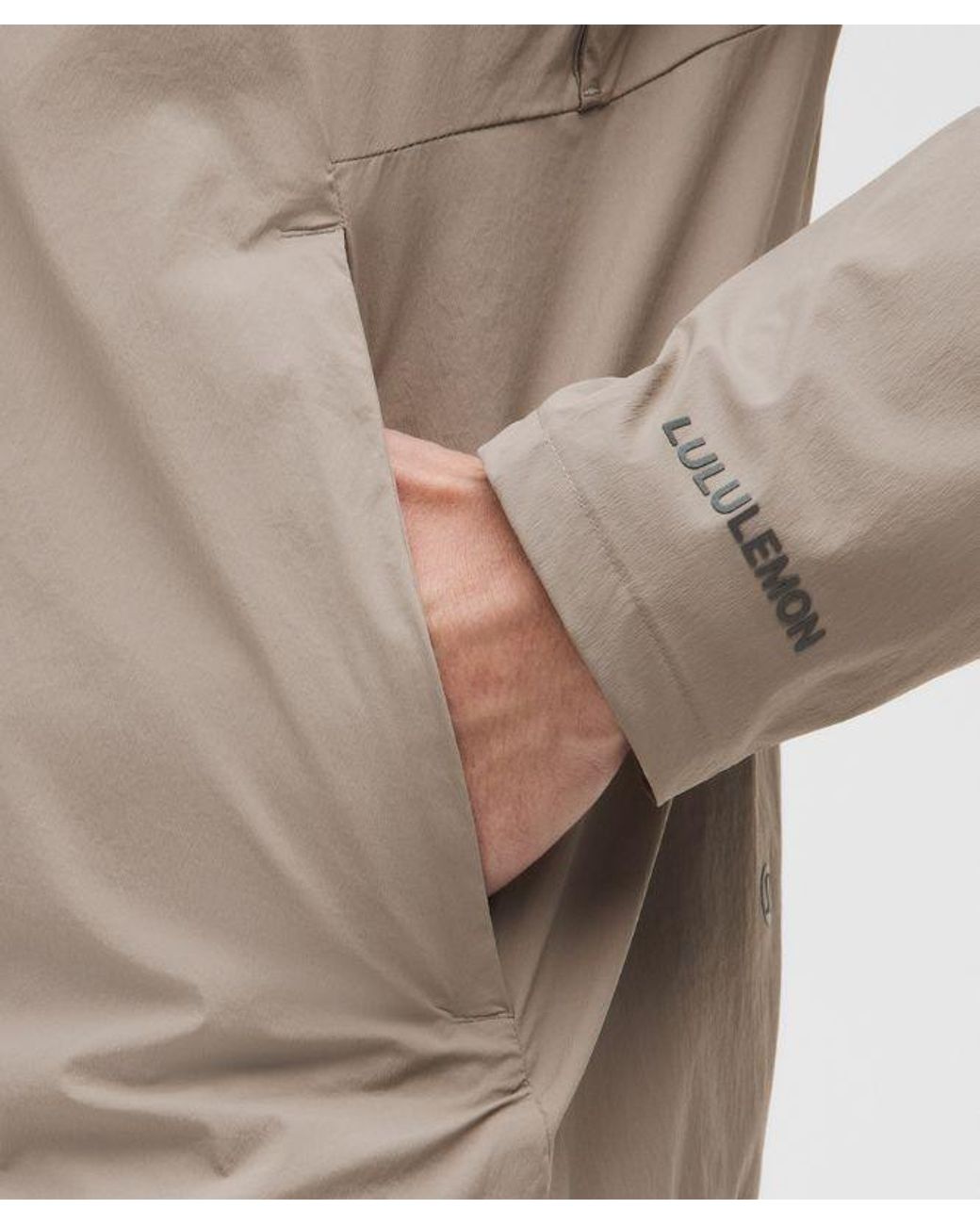 lululemon athletica Natural – Fast And Free Hooded Jacket – /Khaki – for men