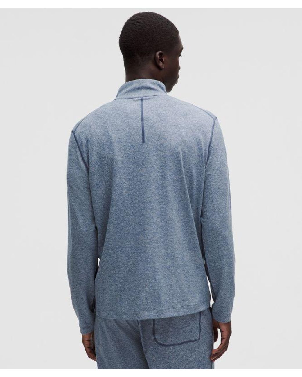 lululemon athletica Blue – Soft Jersey Half Zip Long-Sleeve Top – – Size Small for men