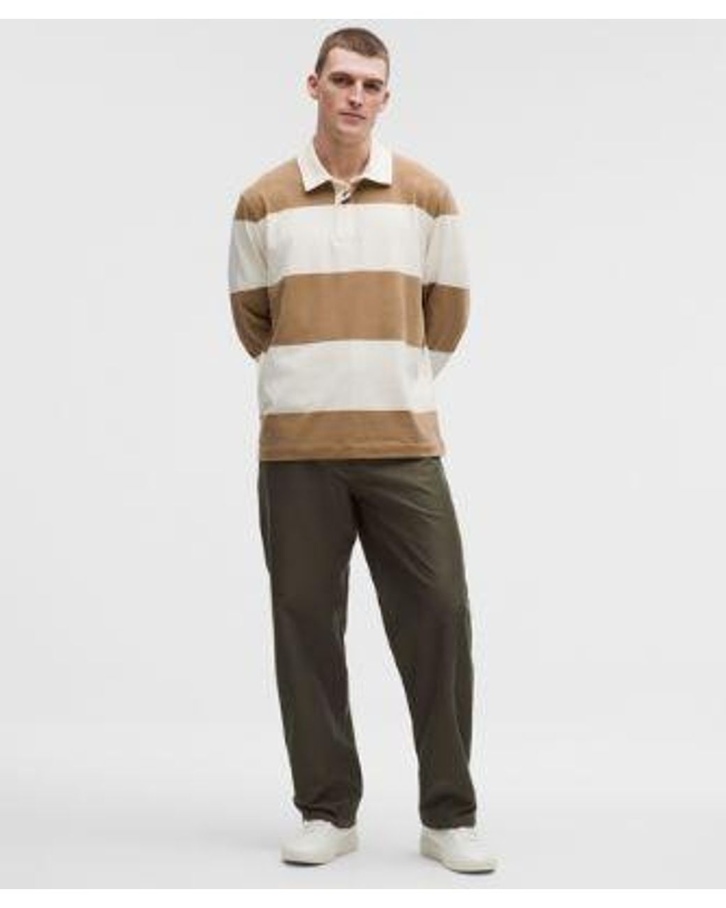 lululemon athletica Natural Long-Sleeve Cotton Rugby Shirt for men