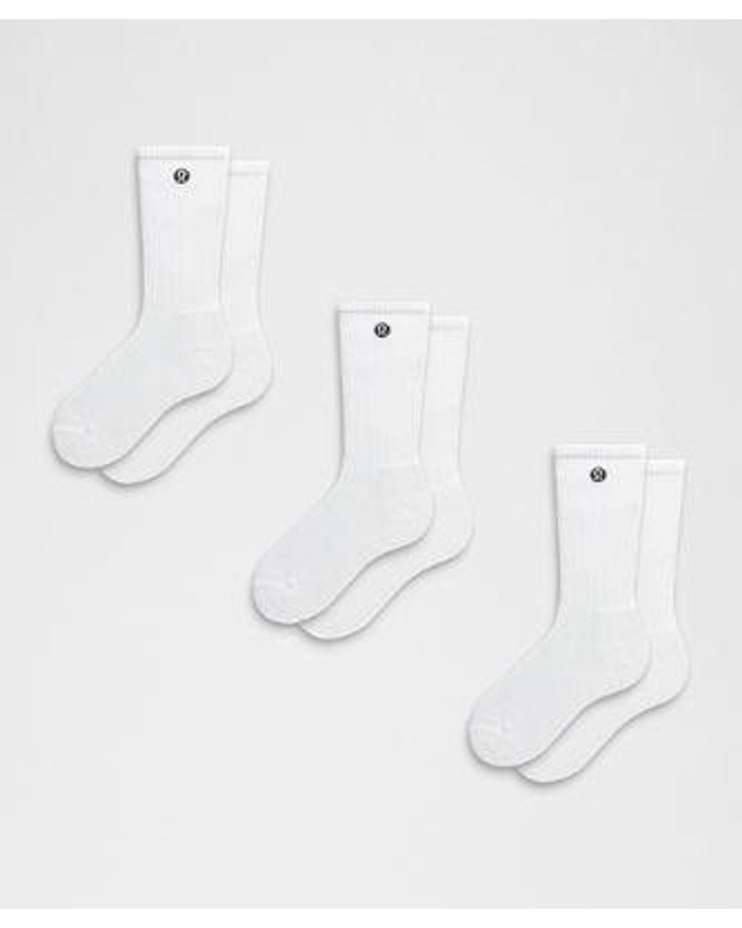 lululemon athletica White Daily Essential Crew Socks