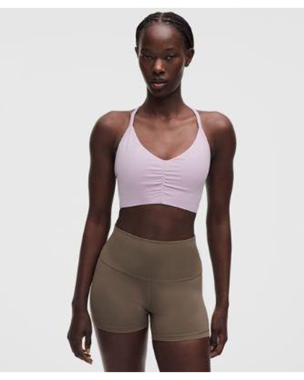 lululemon athletica Brown Flow Y Ruched Bra