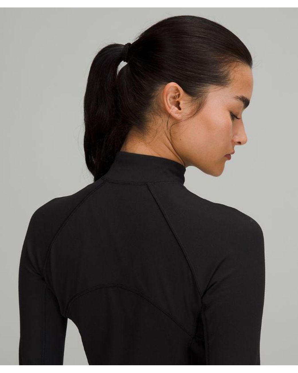 lululemon athletica Black It's Rulu Cropped Half Zip