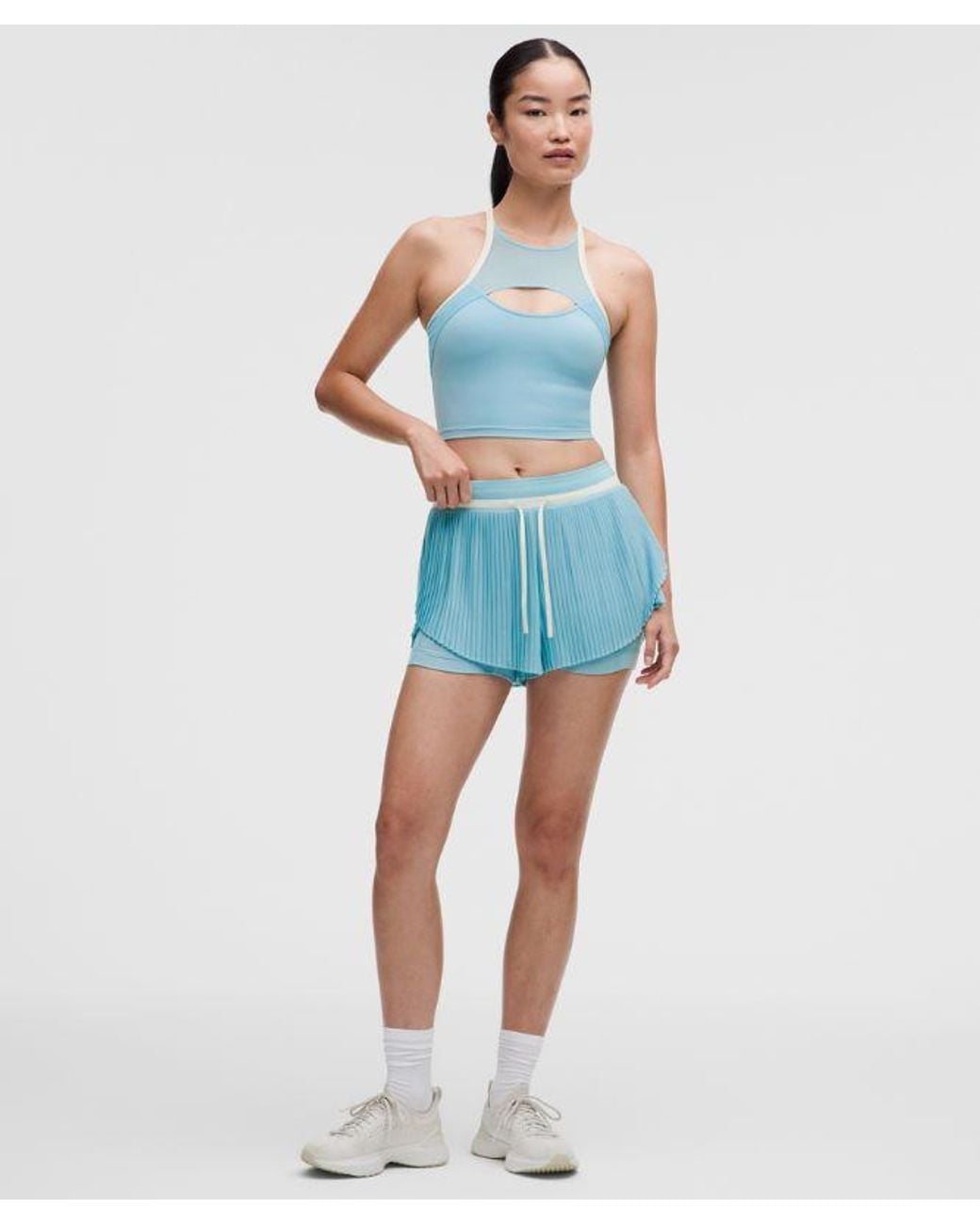 lululemon athletica Blue – Ace Advantage Mesh-Panel Tennis Tank Top – /Pastel – Size Medium
