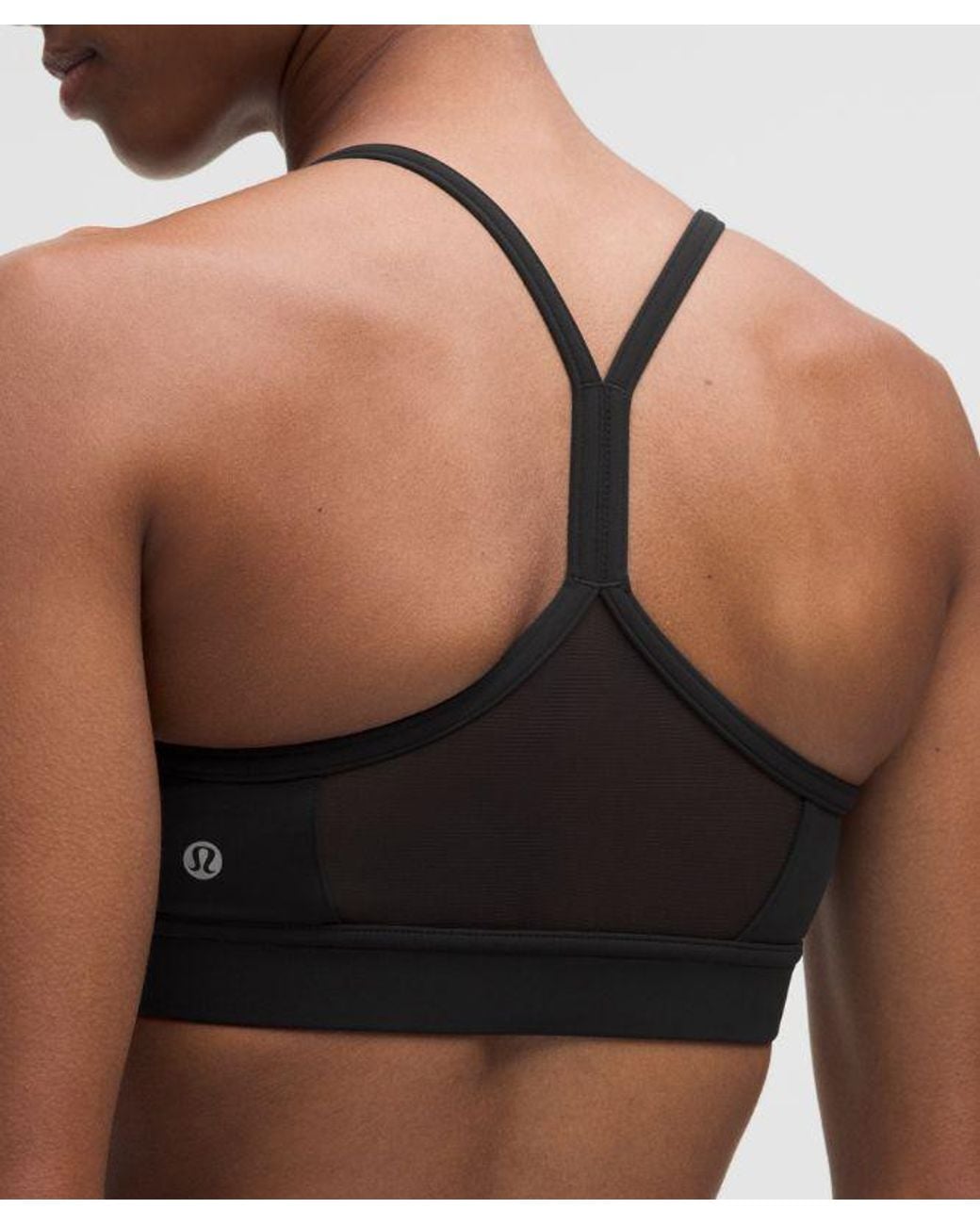 lululemon athletica Black Flow Y Mid-Support Bra