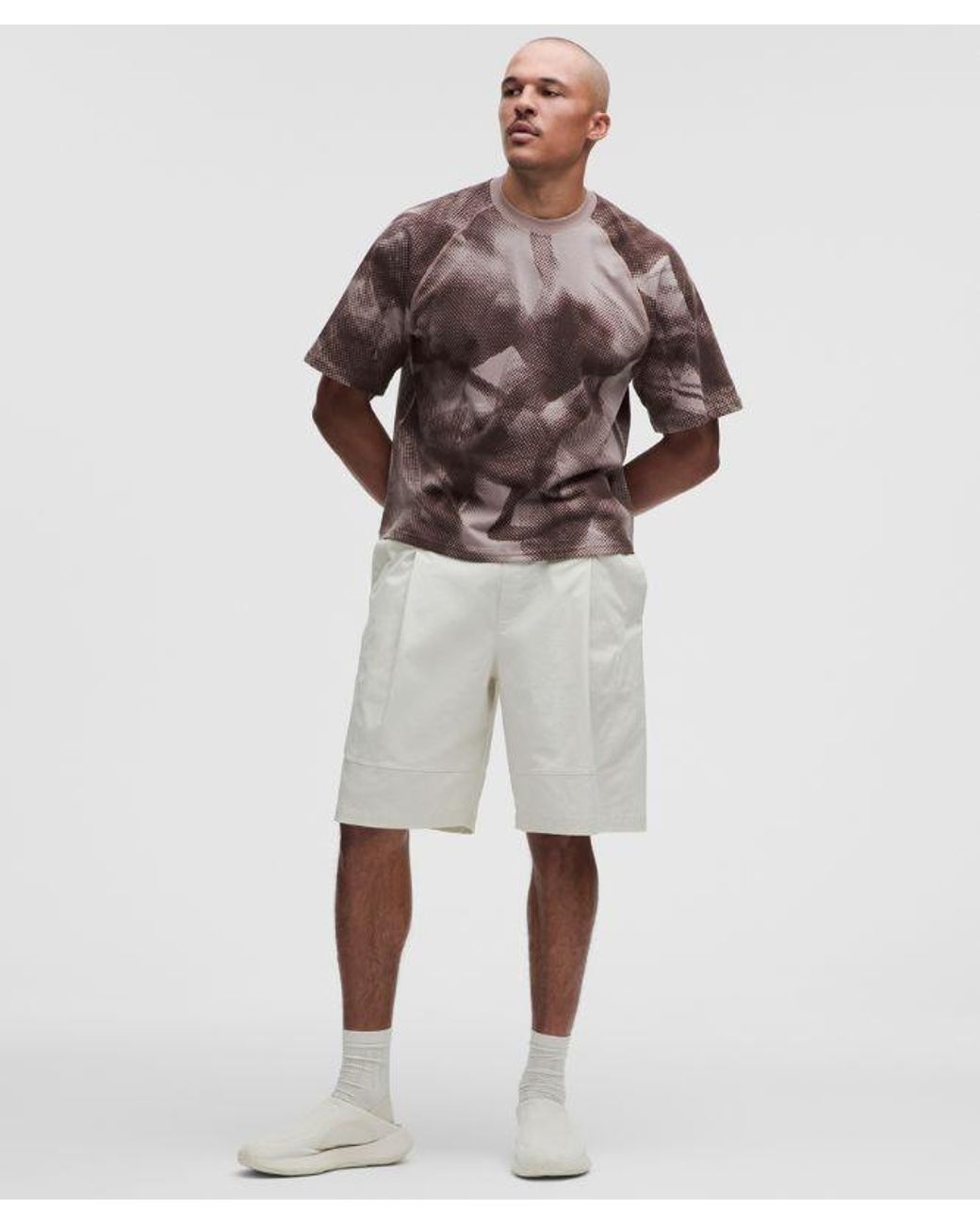 lululemon athletica Brown – Relaxed Printed T-Shirt Slnsh Collection – – Size Large for men