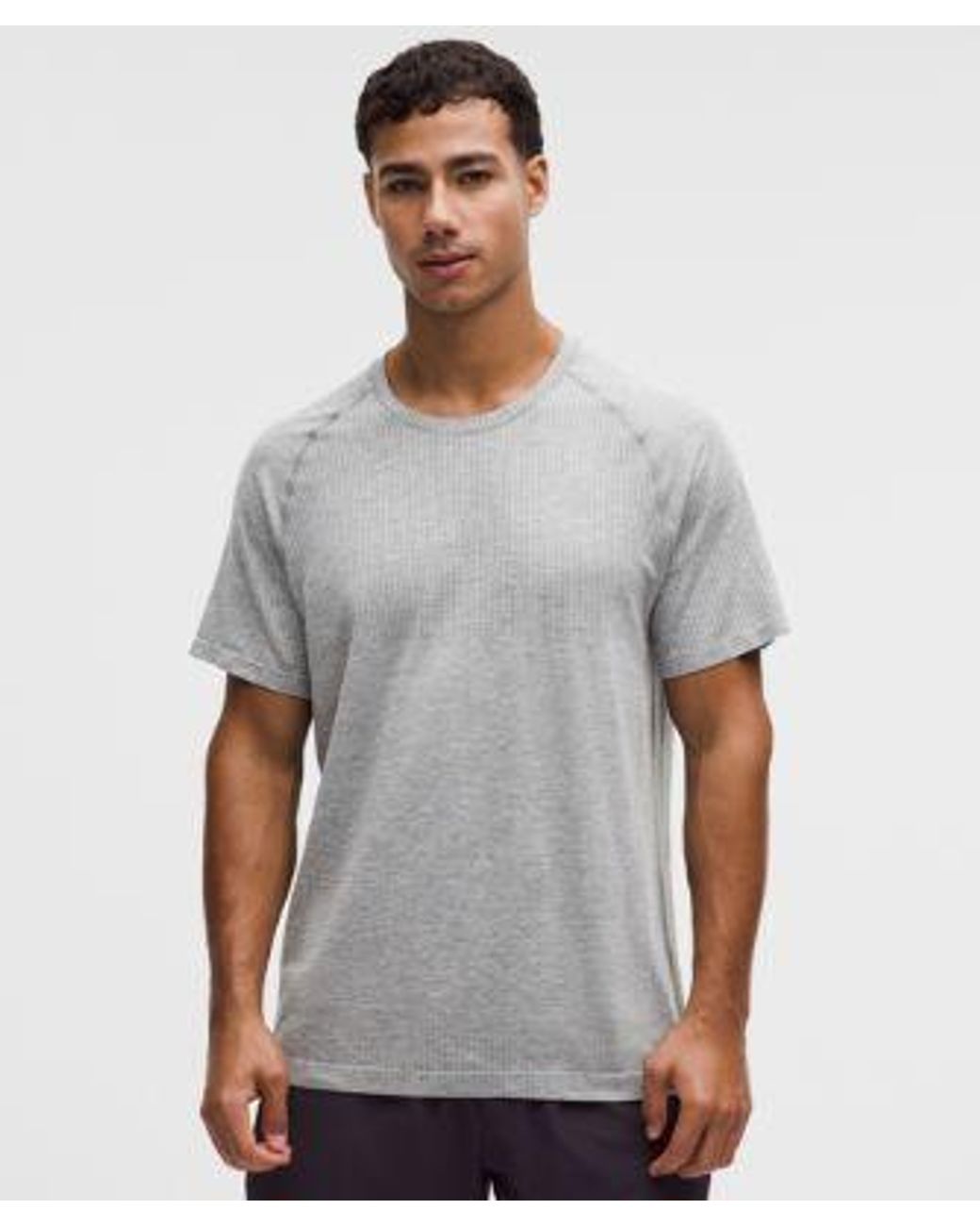 lululemon athletica Gray Metal Vent Tech Short-Sleeve Shirt for men