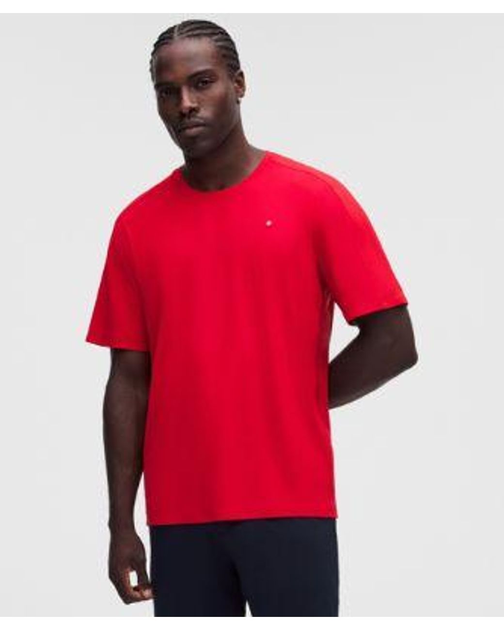 lululemon athletica Red Uv-Protective Mesh Panelled Tennis Shirt for men