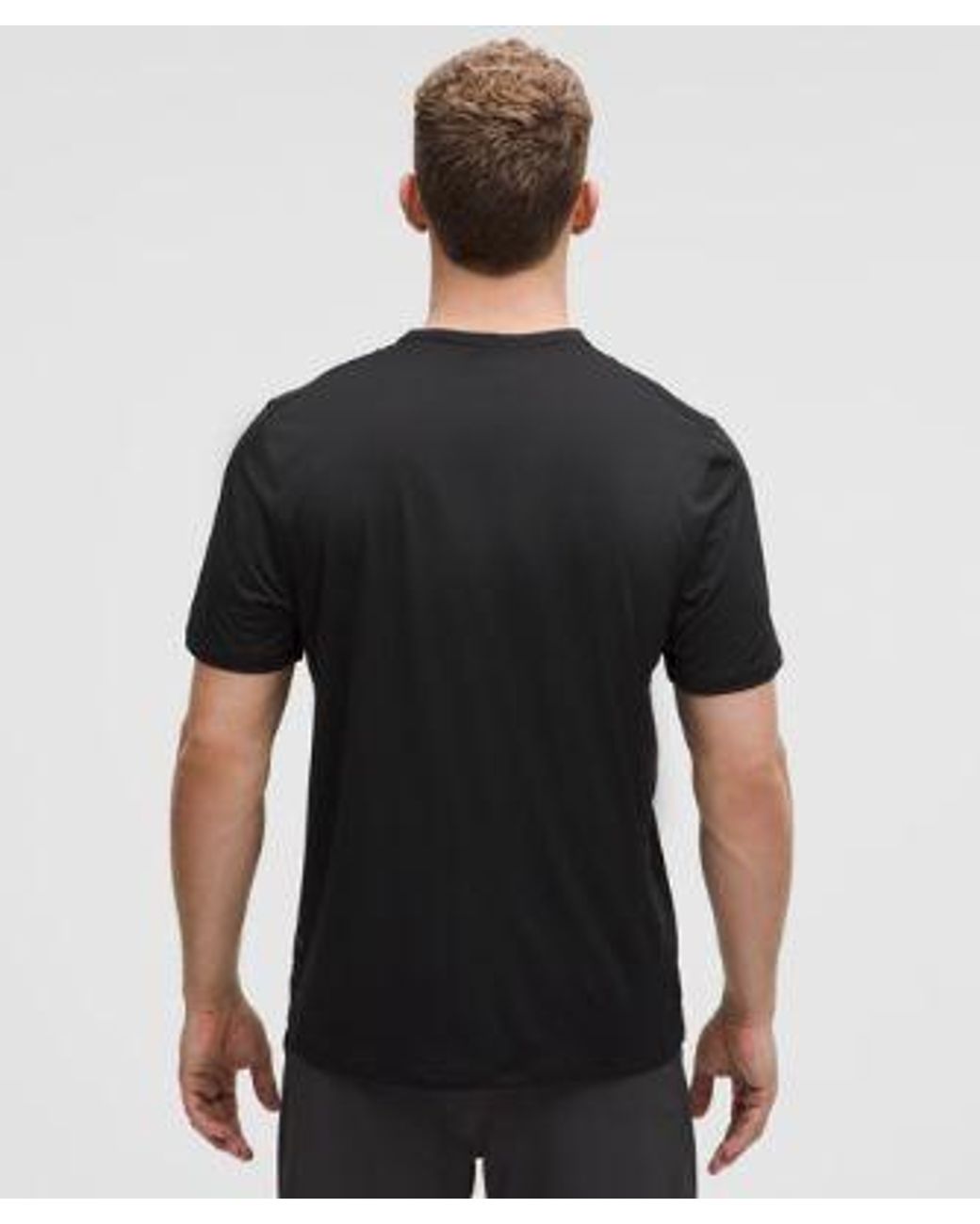lululemon athletica Black – Mile Maker Run Crew Lightweight Short-Sleeve Shirt – – for men