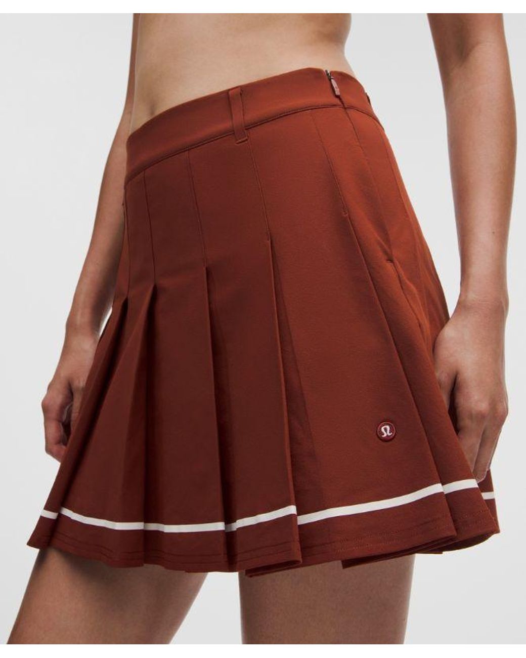 lululemon athletica Red – Box-Pleat High-Rise A-Line Golf Skirt – – Size 28