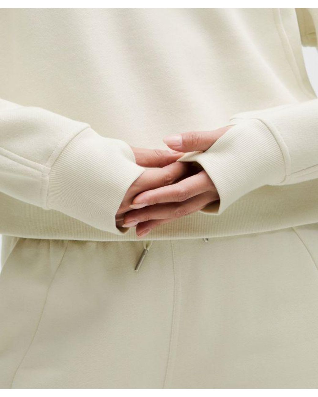 lululemon athletica White Scuba Oversized Pullover