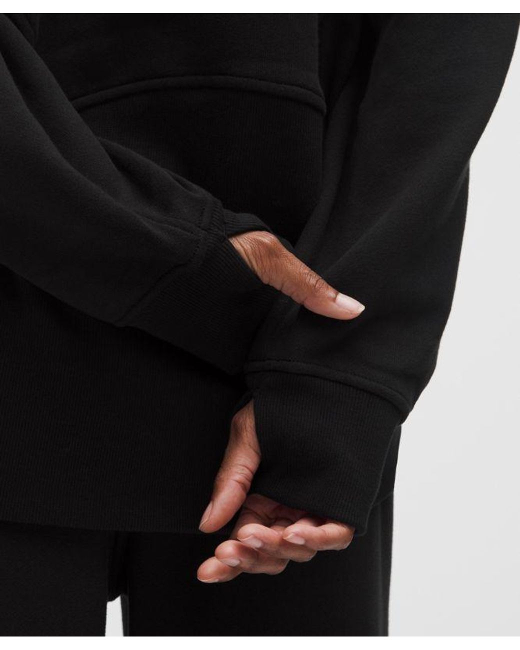 lululemon athletica Black – Scuba Oversized Funnel-Neck Half Zip Sweatshirt Long – – Size 6