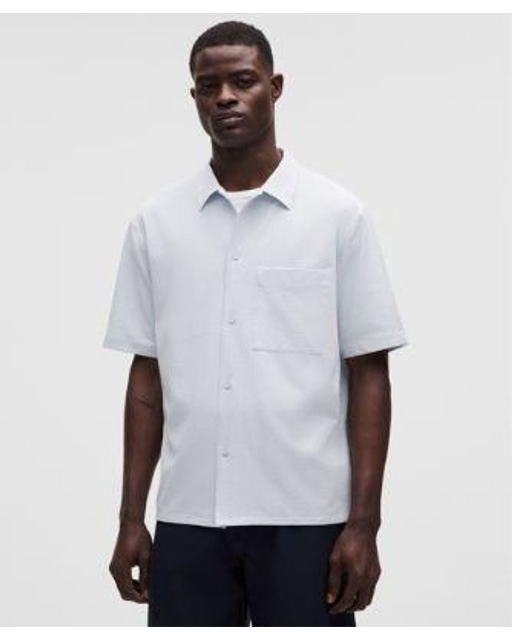 lululemon athletica White Airing Easy Camp-Collar Shirt for men