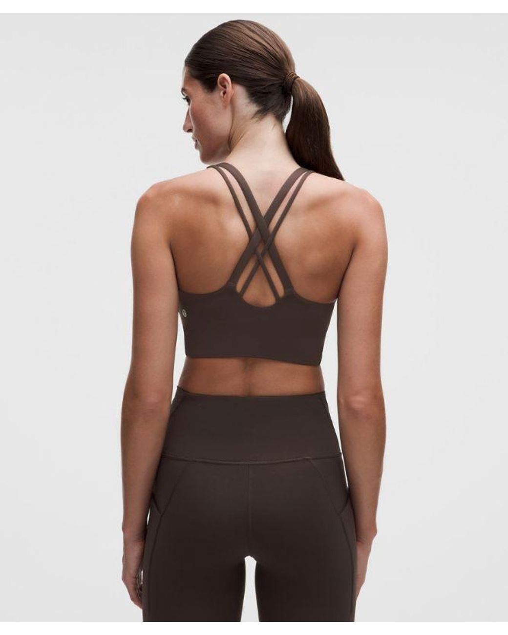 lululemon athletica Black – Energy Longline Sports Bra Medium Support, B-D Cups Evolve – – Size Large