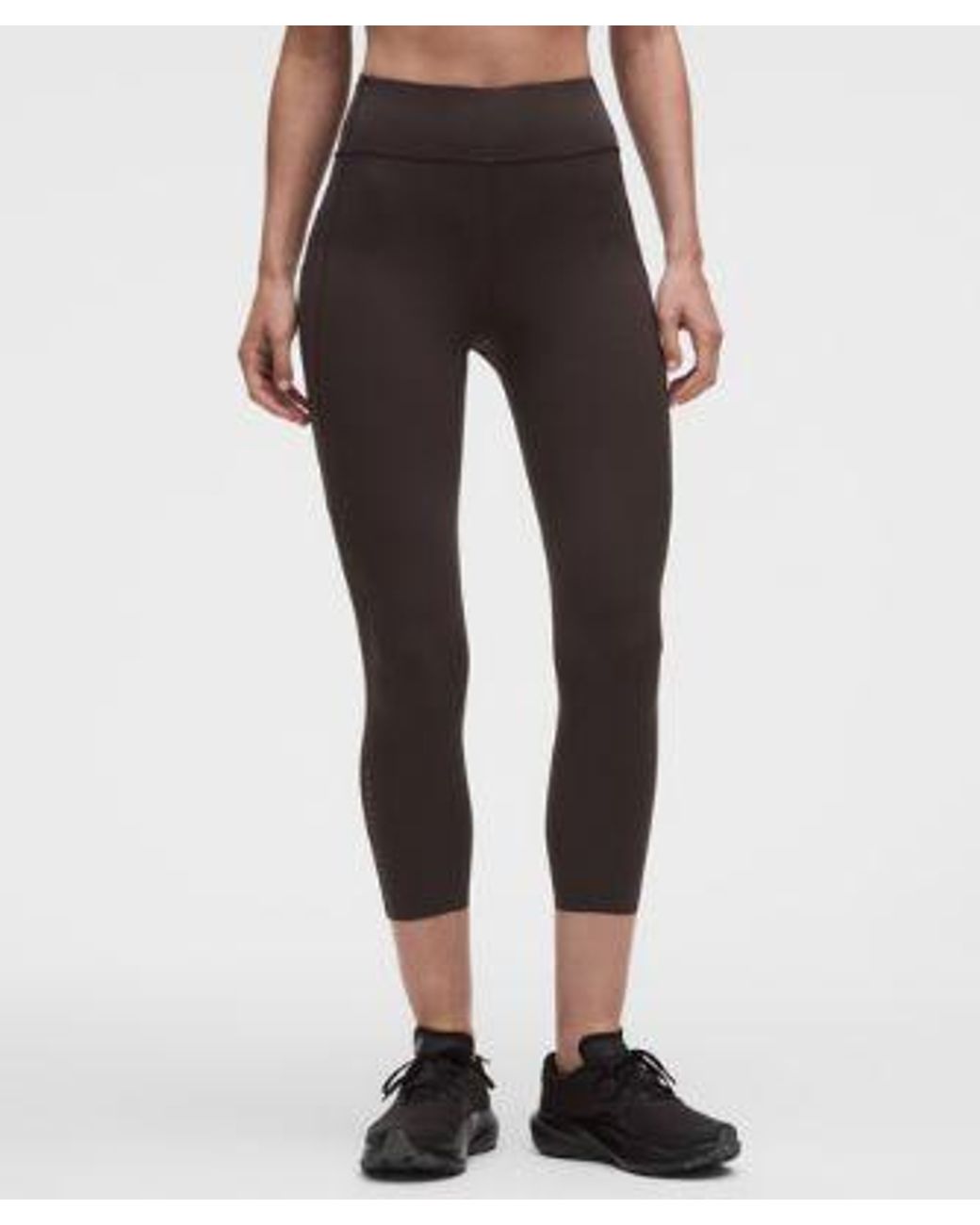 lululemon athletica Black Fast And Free 6-Pocket High-Rise Crop 23"