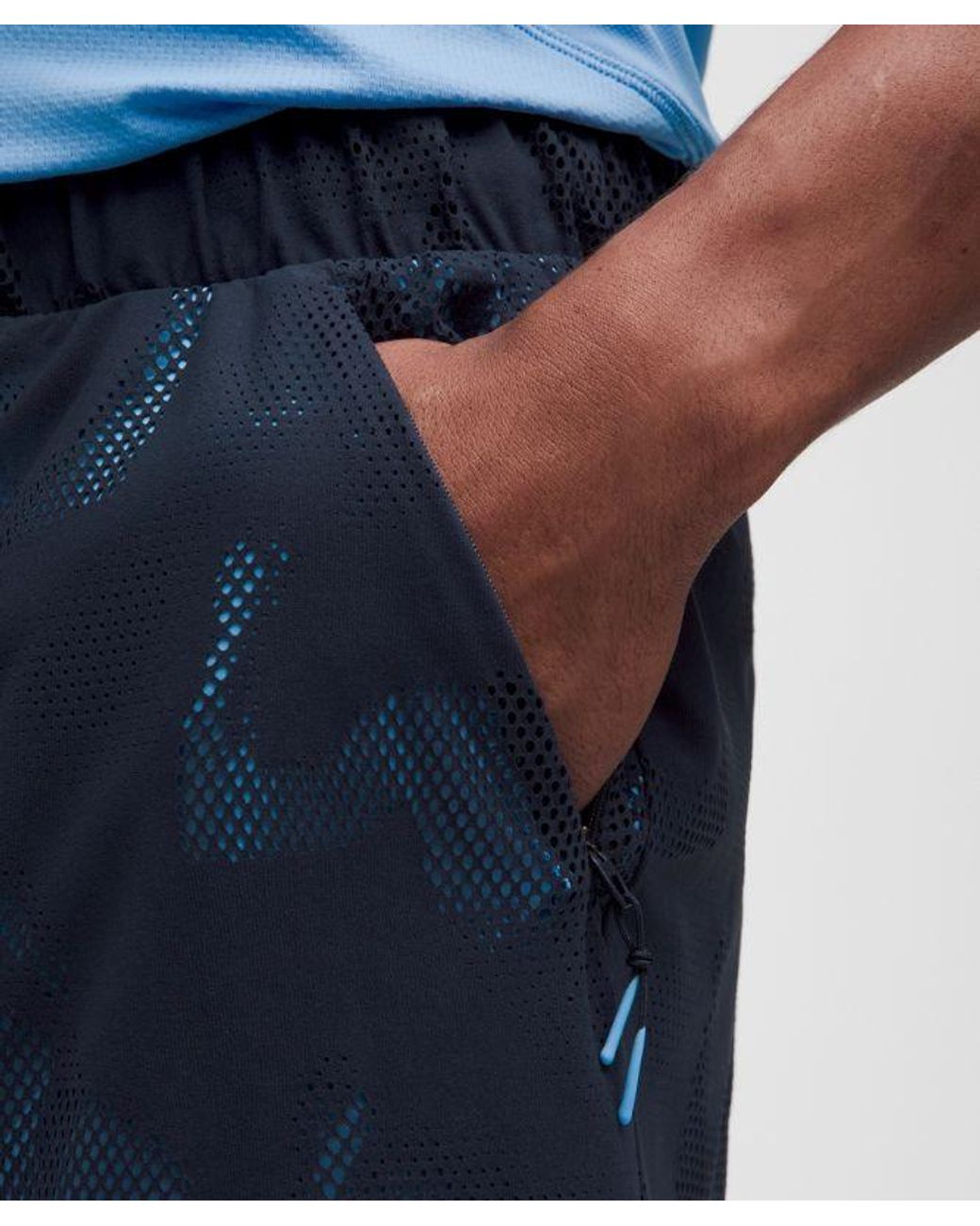 lululemon athletica Blue – Jacquard-Knit Shorts Slnsh Collection – 5" – – Size Large for men