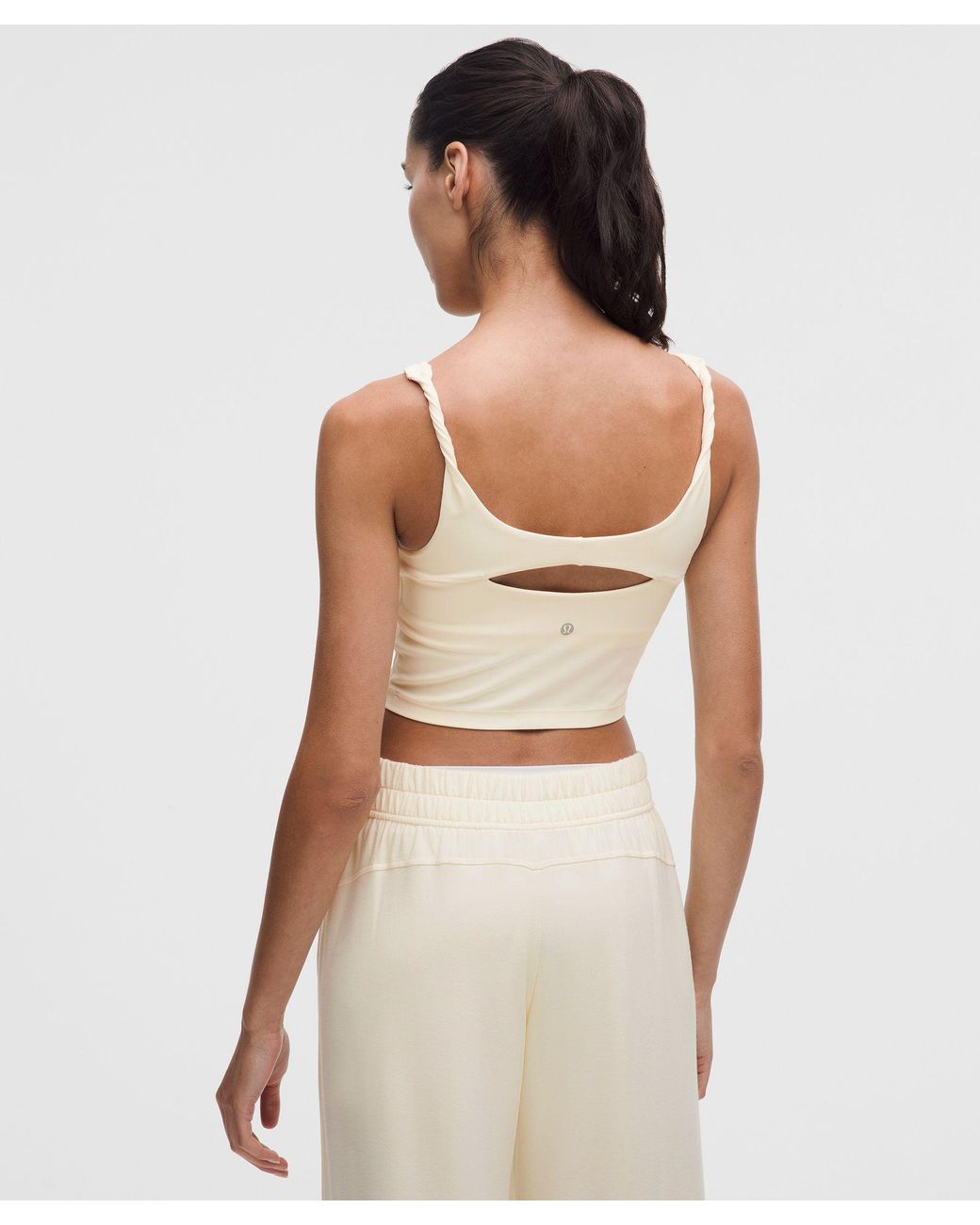 lululemon Align Twist-Strap Cropped Tank Top in Natural | Lyst