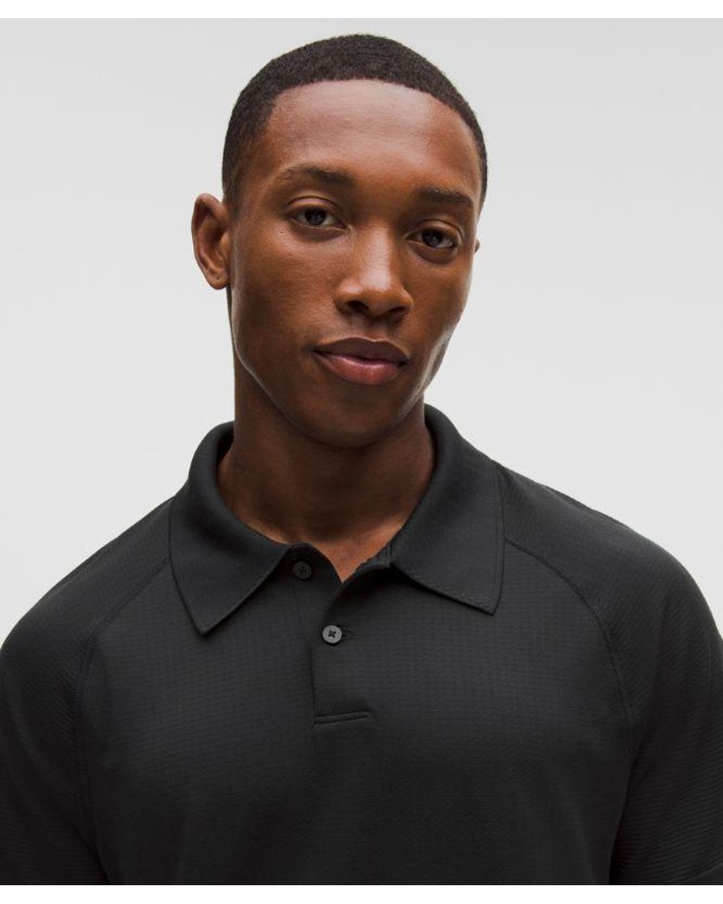 lululemon athletica Black Metal Vent Tech Polo Shirt for men