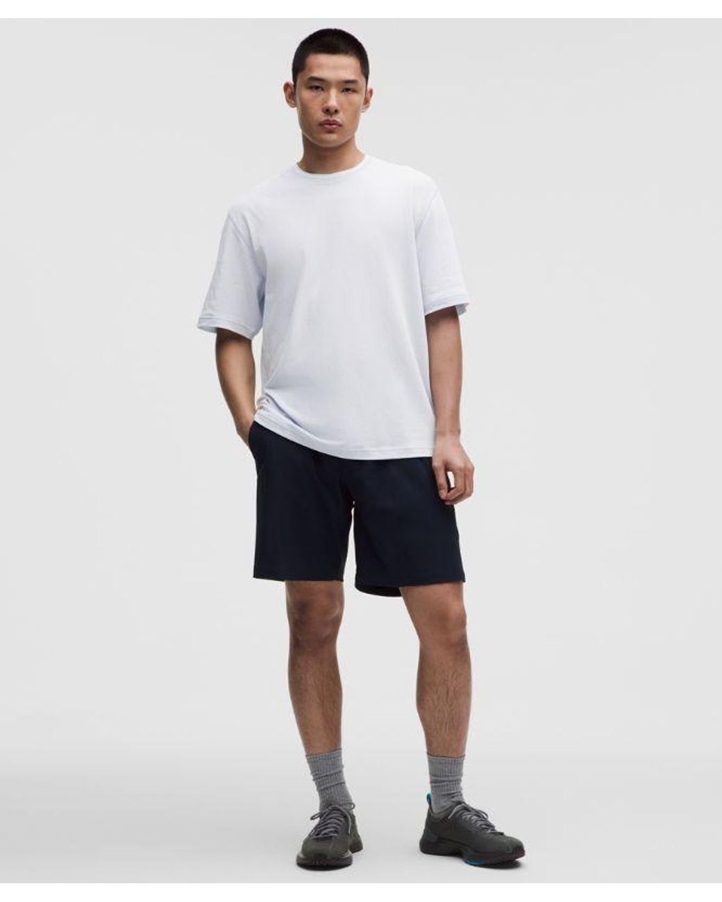 lululemon athletica White – -Knit Jersey Short-Sleeve Shirt – – Size Large for men