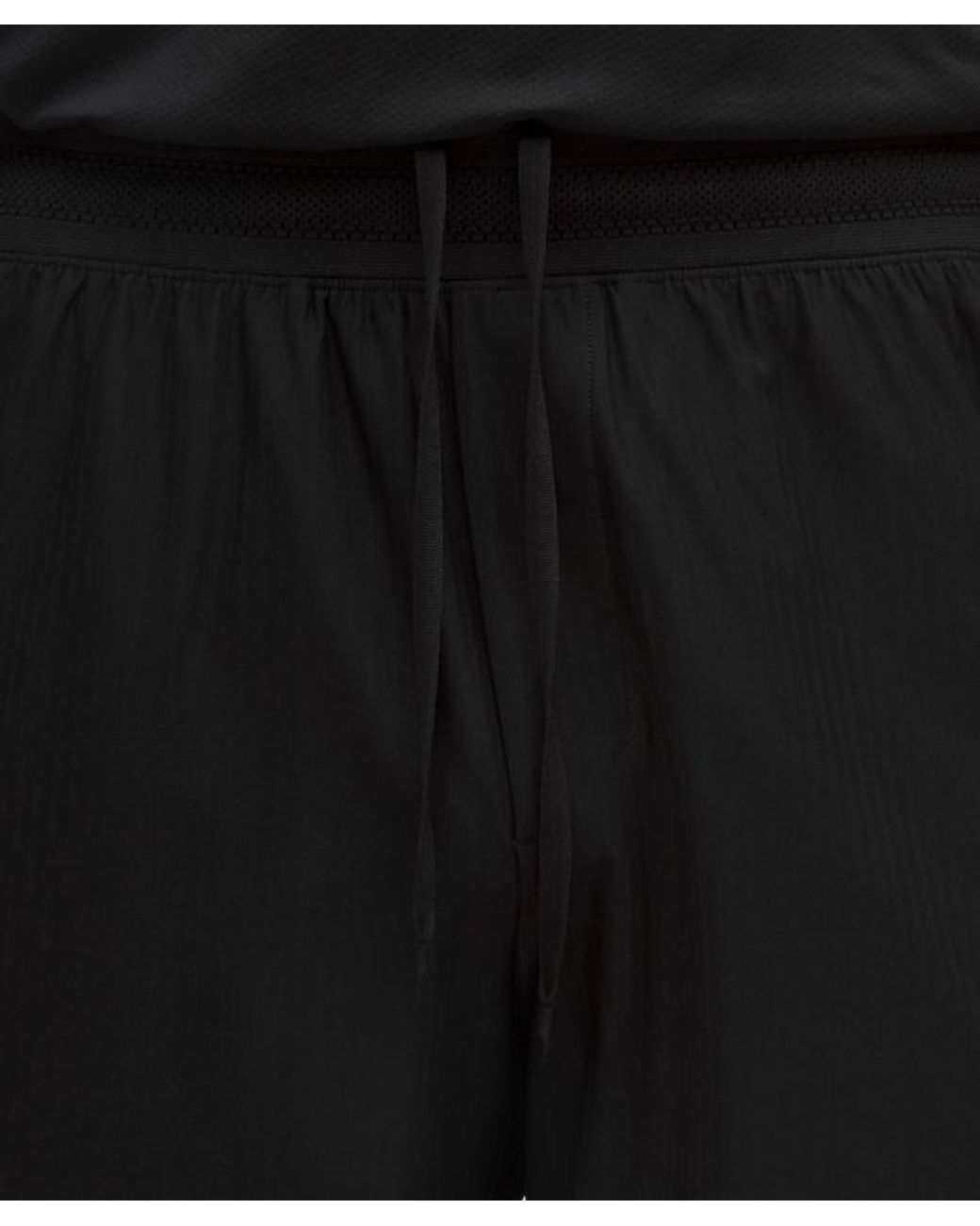 lululemon athletica Black Striped Mesh Tennis Short 7" for men