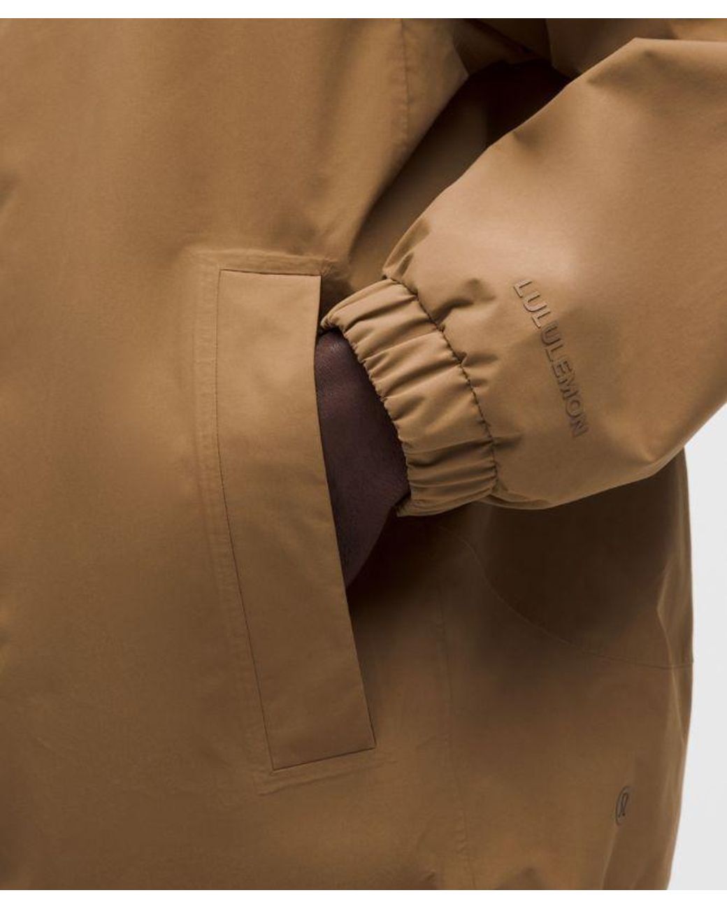 lululemon athletica Natural – Waterproof Cinch-Hem Jacket – /Khaki – for men