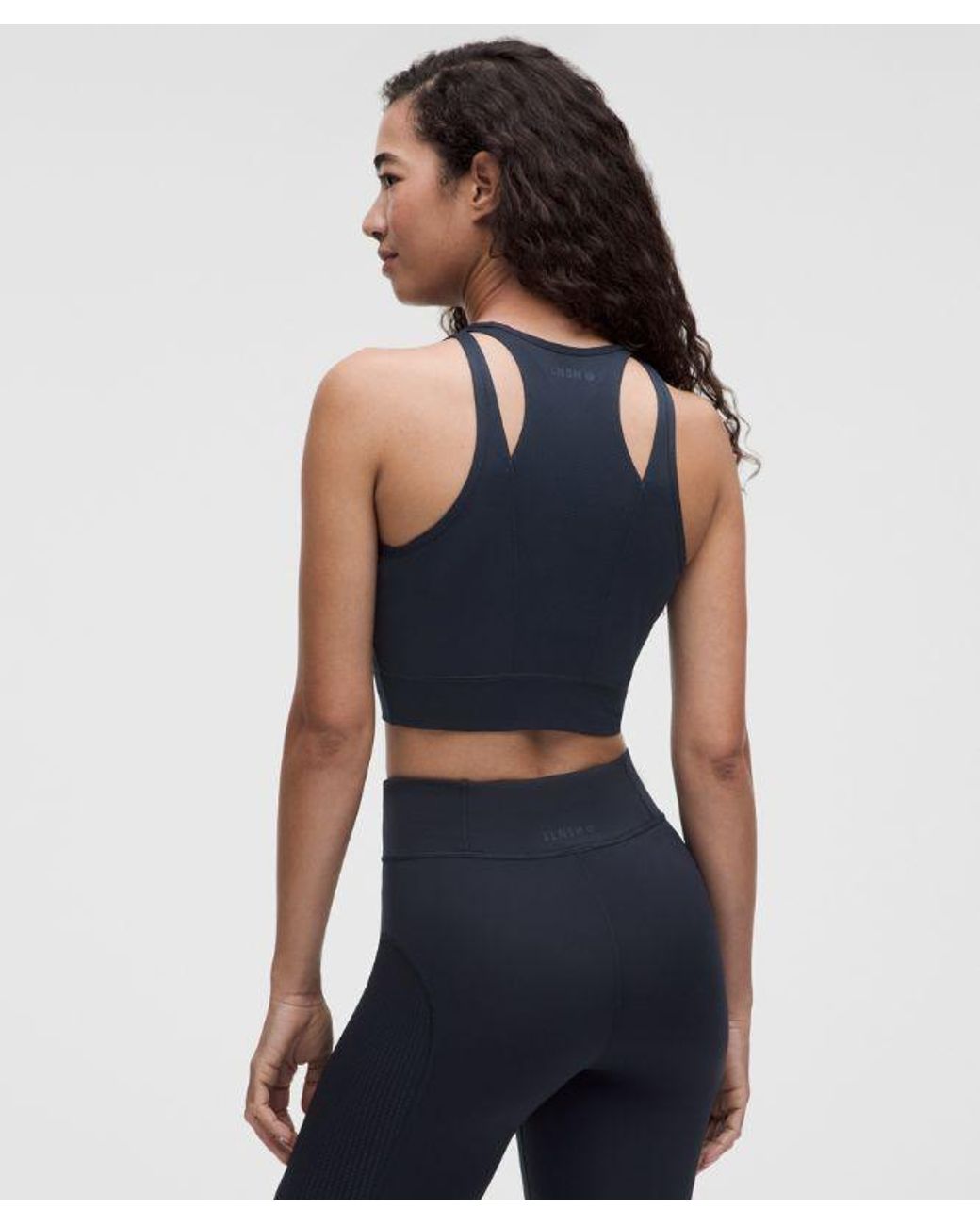 lululemon athletica Blue – Mesh Cut-Out Cropped Tank Top Slnsh Collection – – Size Large