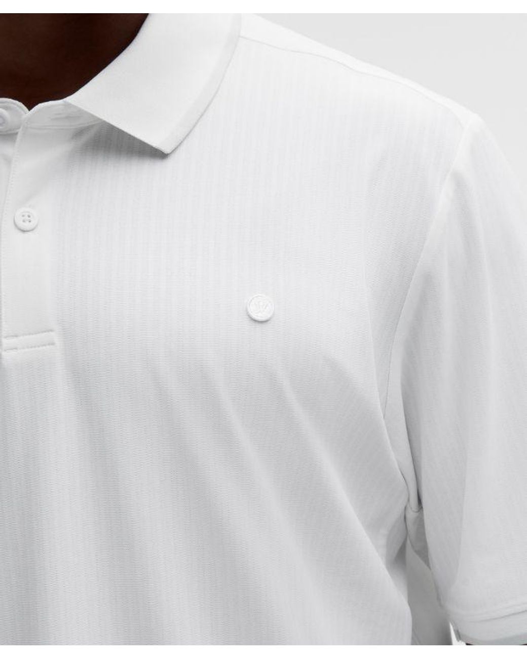 lululemon athletica White Uv-Protective Striped Mesh Tennis Polo Shirt for men