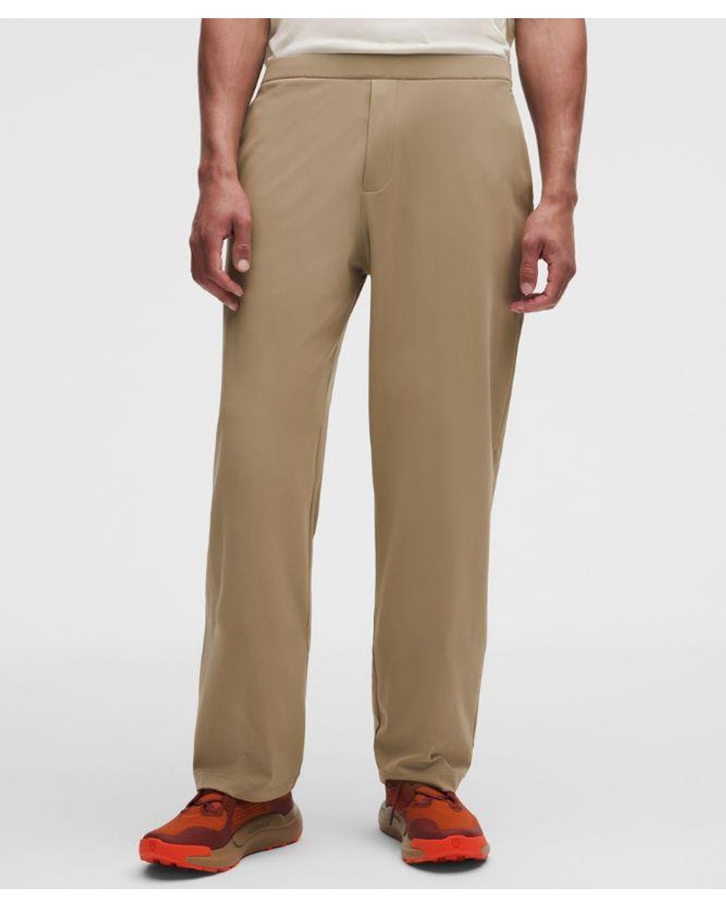 lululemon athletica Natural – Daydrift Classic-Fit Trousers Regular No Belt Loops – Color Khaki – Size Large for men