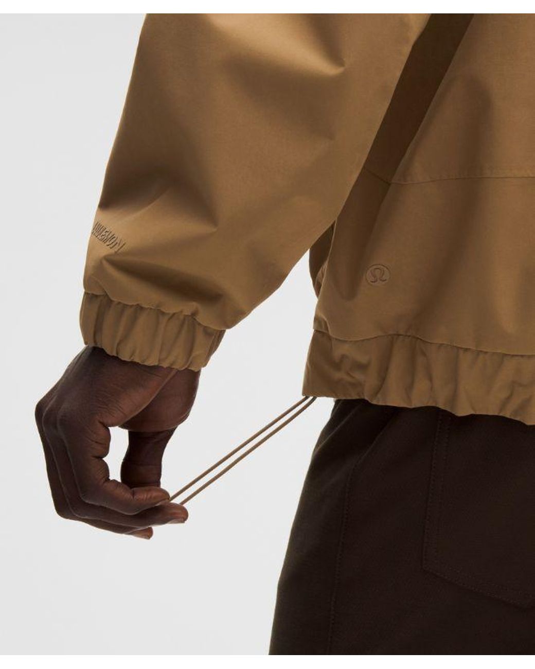 lululemon athletica Natural – Waterproof Cinch-Hem Jacket – /Khaki – for men