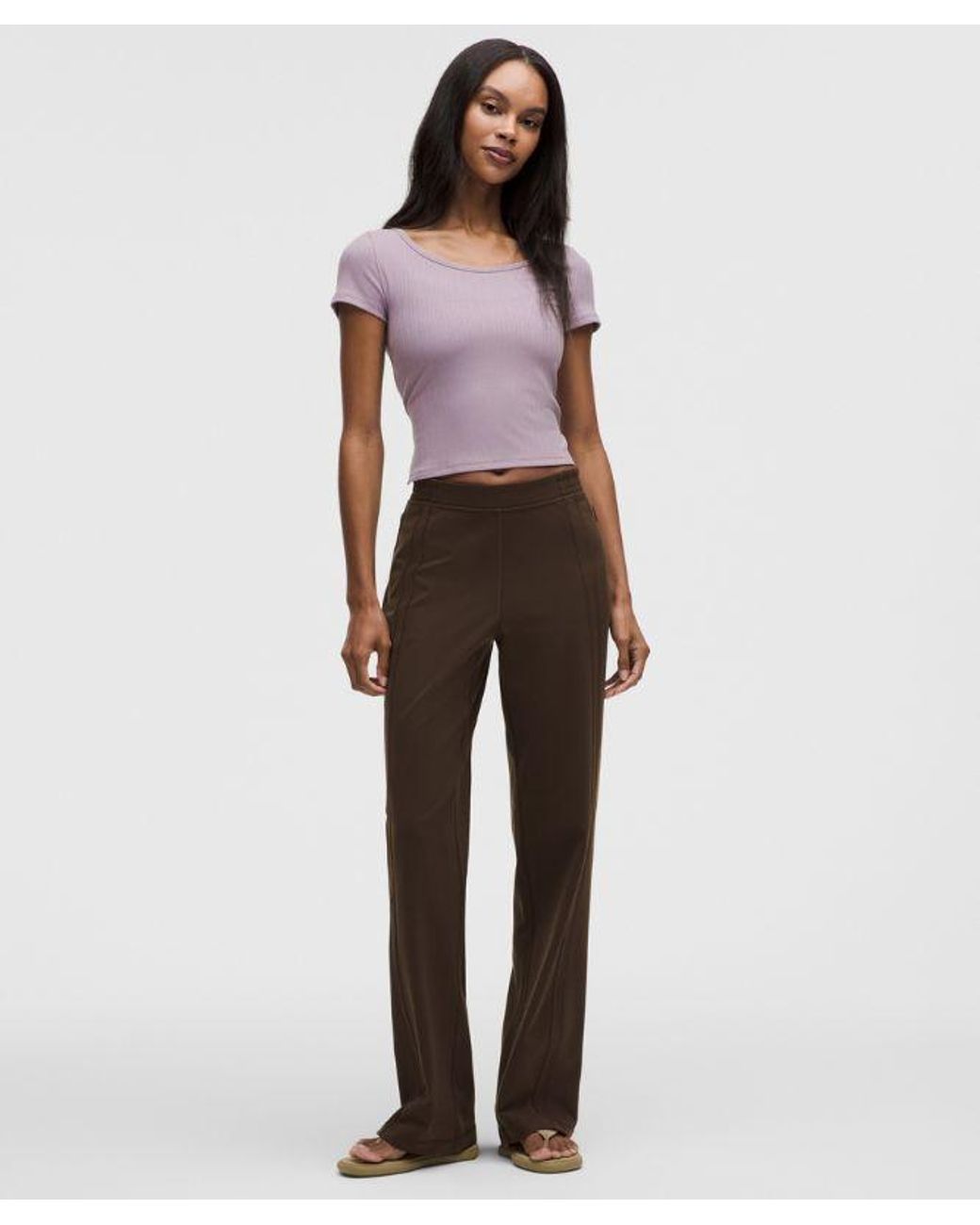 lululemon athletica Purple – Hold Tight Micro-Rib Cross-Back T-Shirt – /Pastel – Size 14