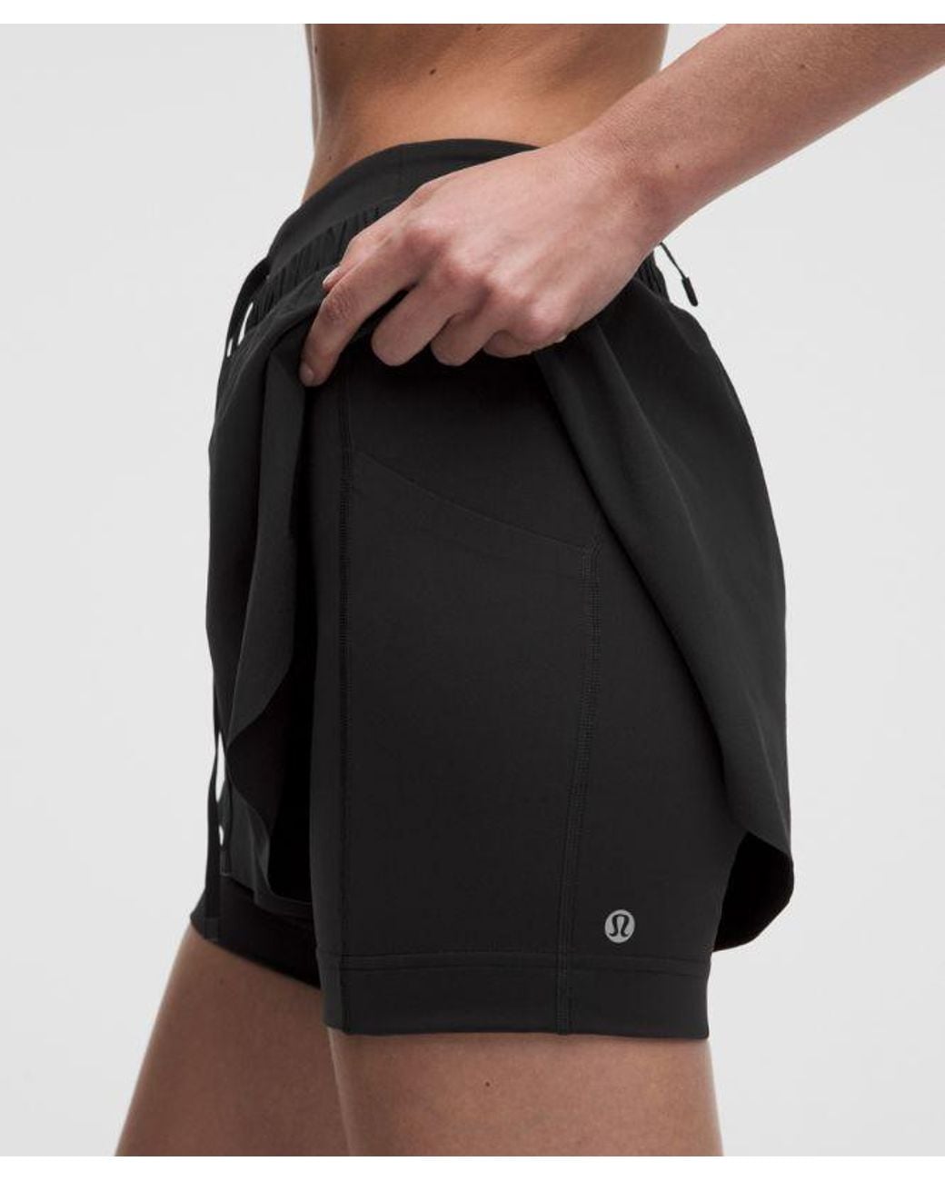 lululemon athletica Black – Swift Speed 2-In-1 Shorts – – Size Large