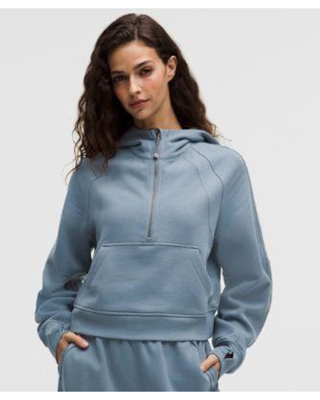 lululemon athletica Blue – Scuba Oversized Half-Zip Hoodie – – Size Medium/Large