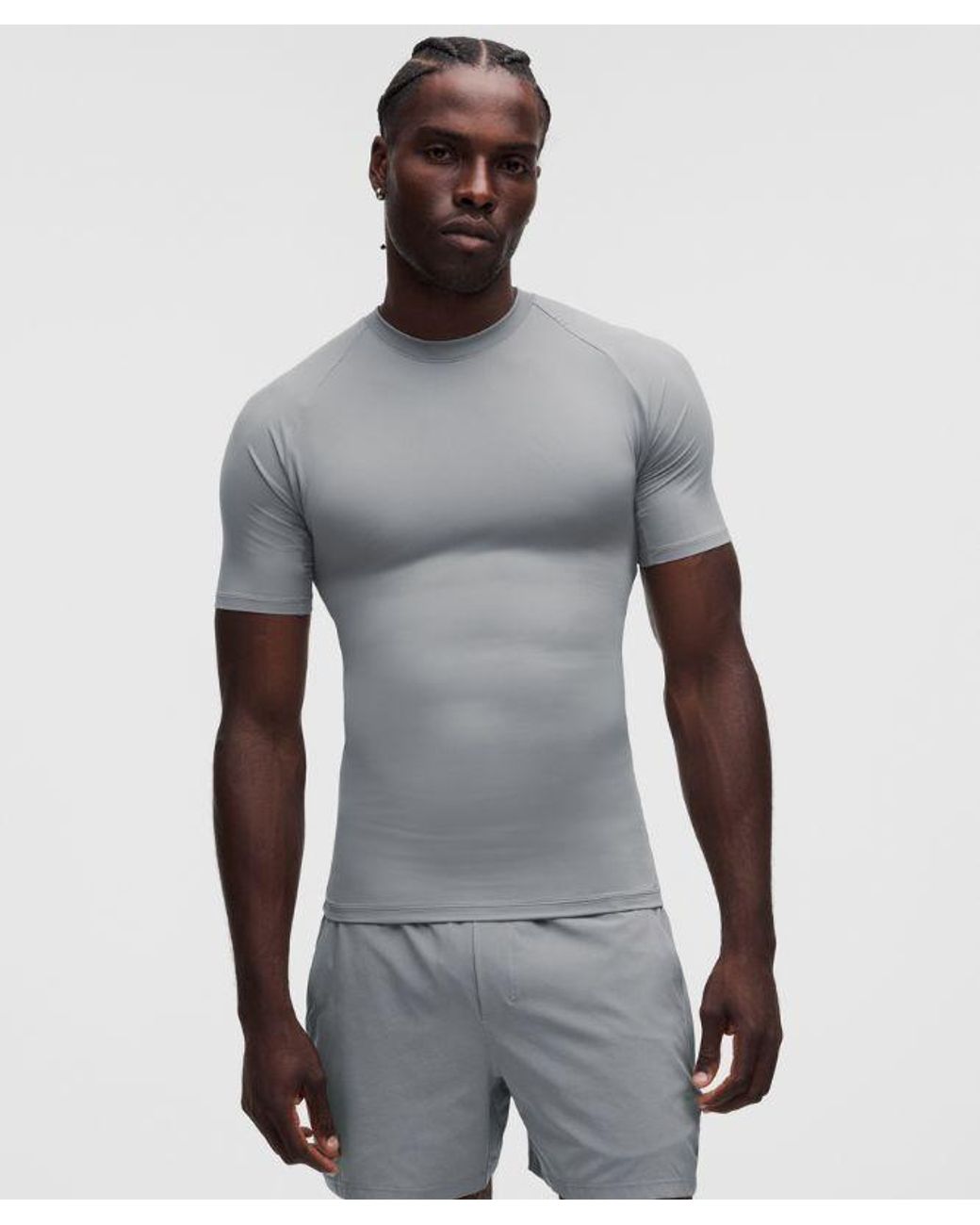 lululemon athletica Gray – Repper Short-Sleeve Shirt – – Size Large for men