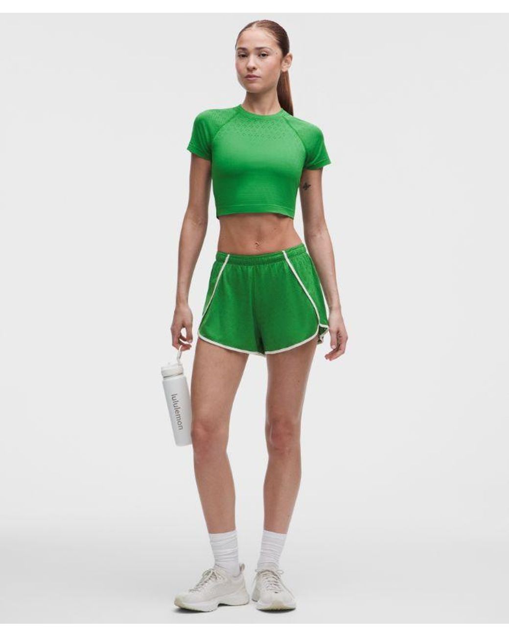 lululemon athletica Green – Swiftly Tech Cropped Short-Sleeve Shirt 2.4 – – Size 4