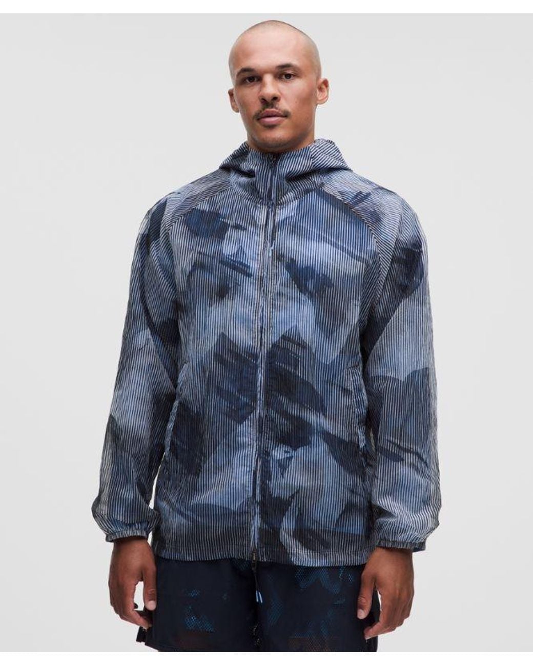 lululemon athletica Blue – Transparent Overlay Jacket Slnsh Collection – – Size Large for men